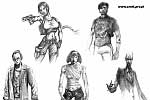 Szkic koncepcyjny - postacie - Tomb Raider - The Angel of Darkness (2002)